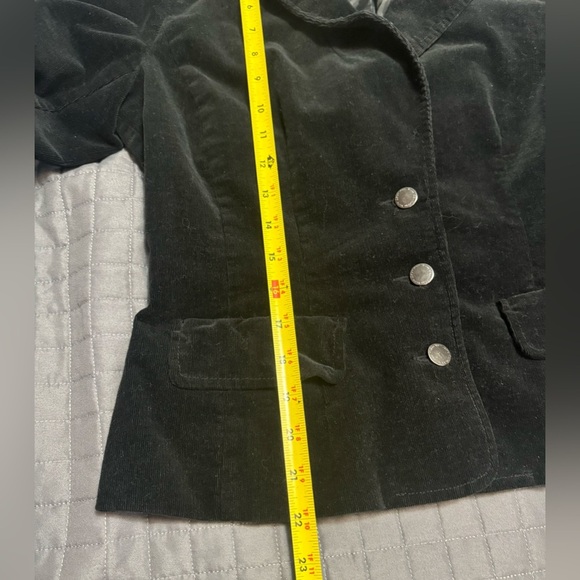 Calvin Klein Jeans Black Corduroy fitted blazer jacket - Picture 4 of 8